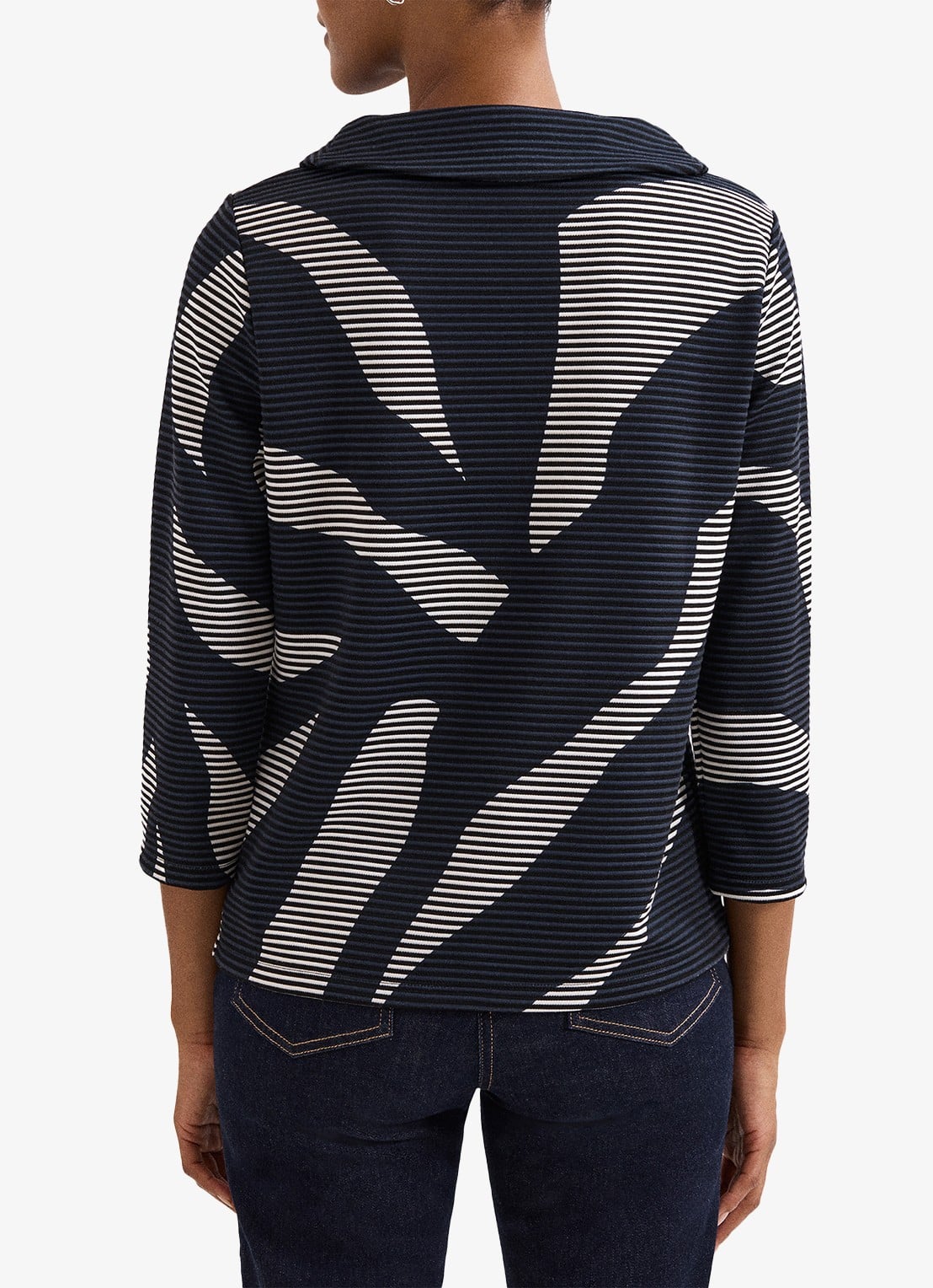 Phase Eight Rena top met print - achterkant 6 donkerblauw