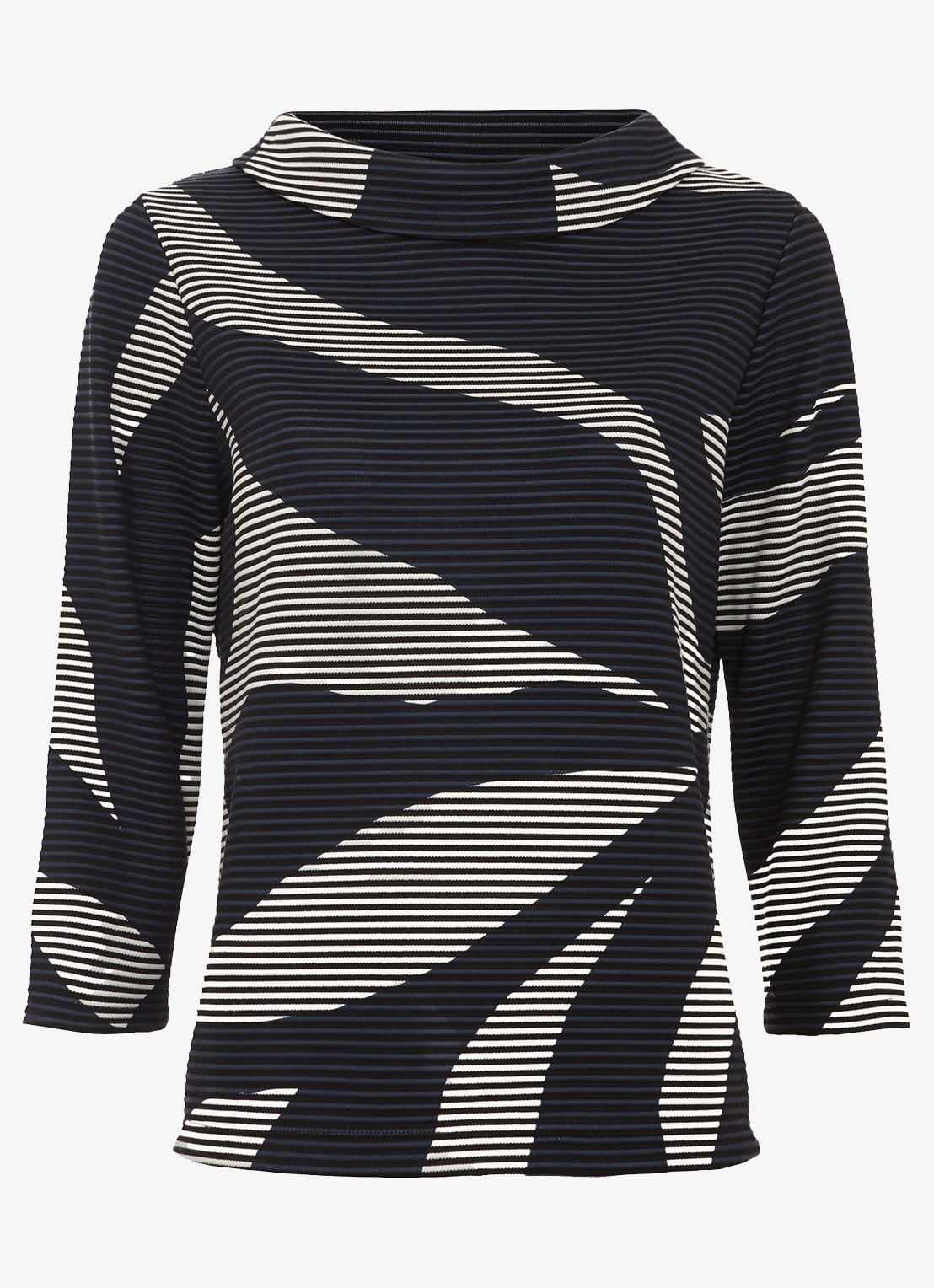 Phase Eight Rena top met print - voorkant 7 donkerblauw
