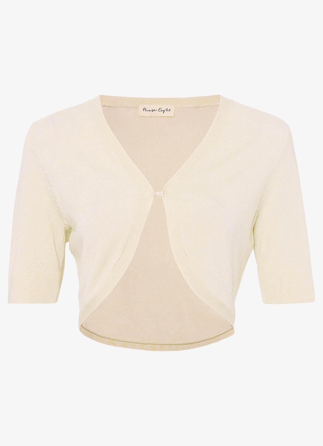Phase Eight Riah fijngebreide bolero  - voorkant 2 ivoor