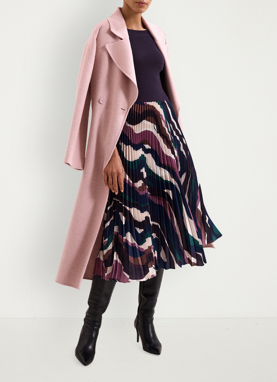 Phase Eight Riley midi jurk met grafische print - detail 5 paars