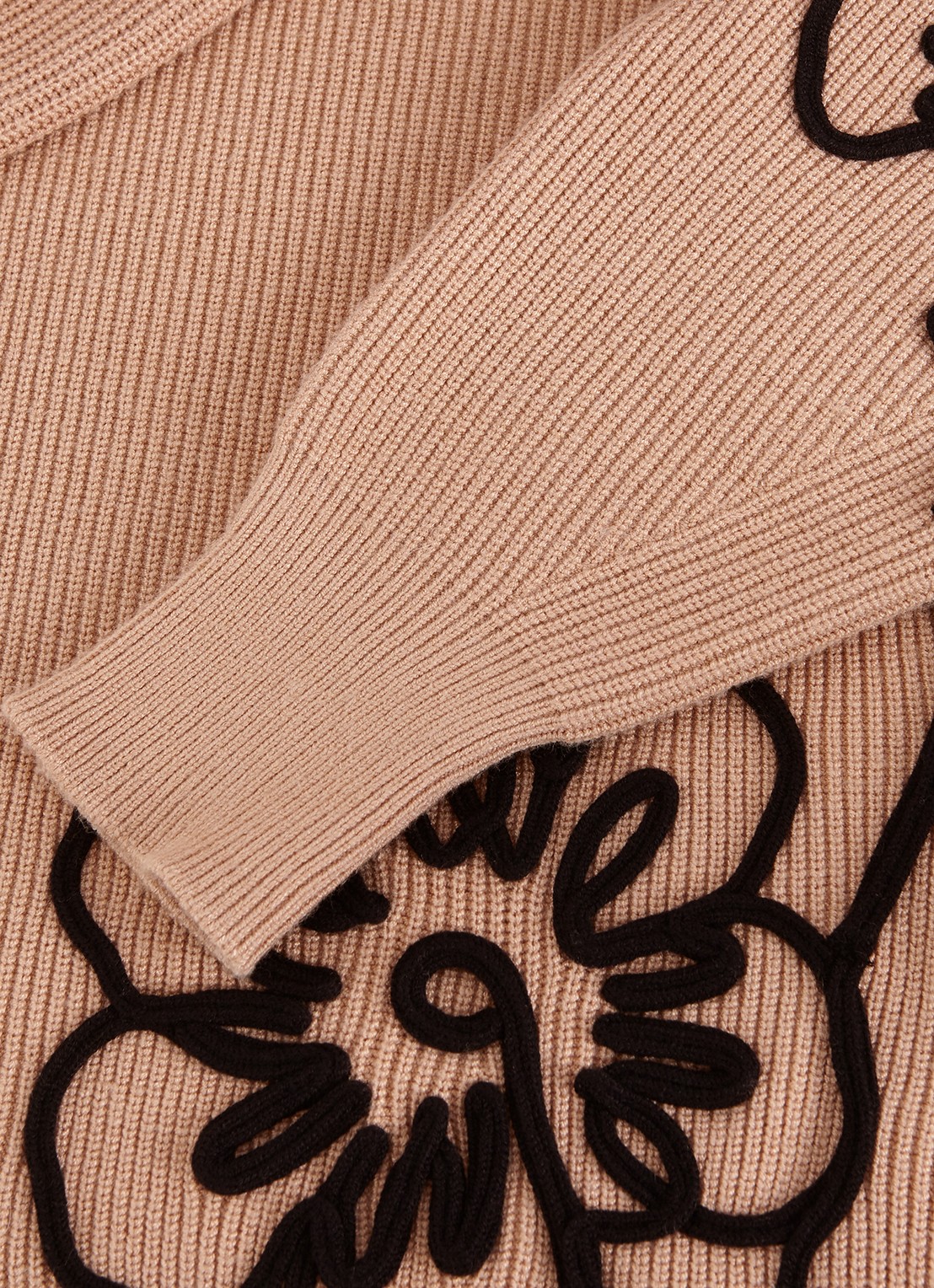 Phase Eight Rosa fijngebreide trui met borduring - detail 5 beige