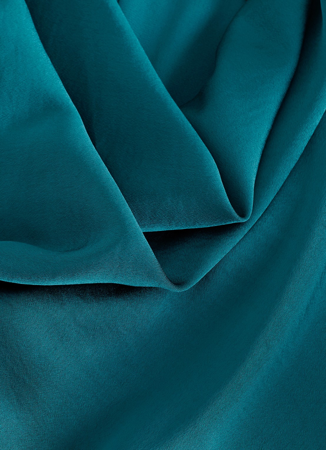 Phase Eight Sabrianna midi jurk met ceintuur en watervalhals - detail 6 petrol