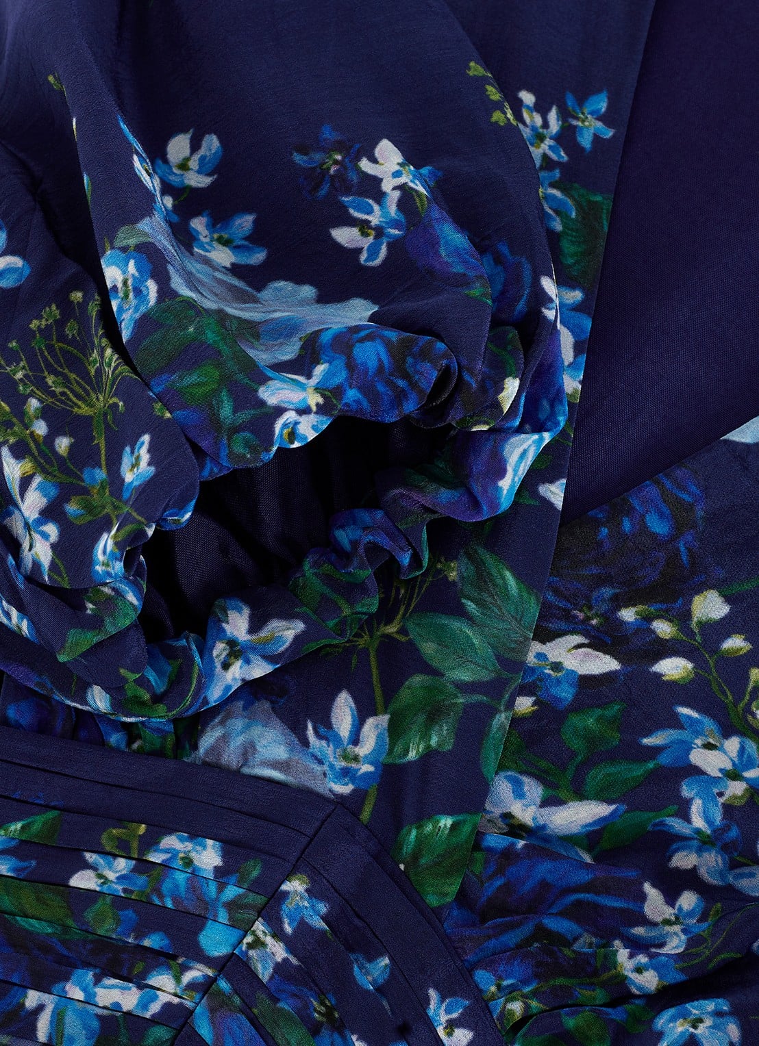 Phase Eight Safa tuniek met bloemenprint - detail 7 donkerblauw