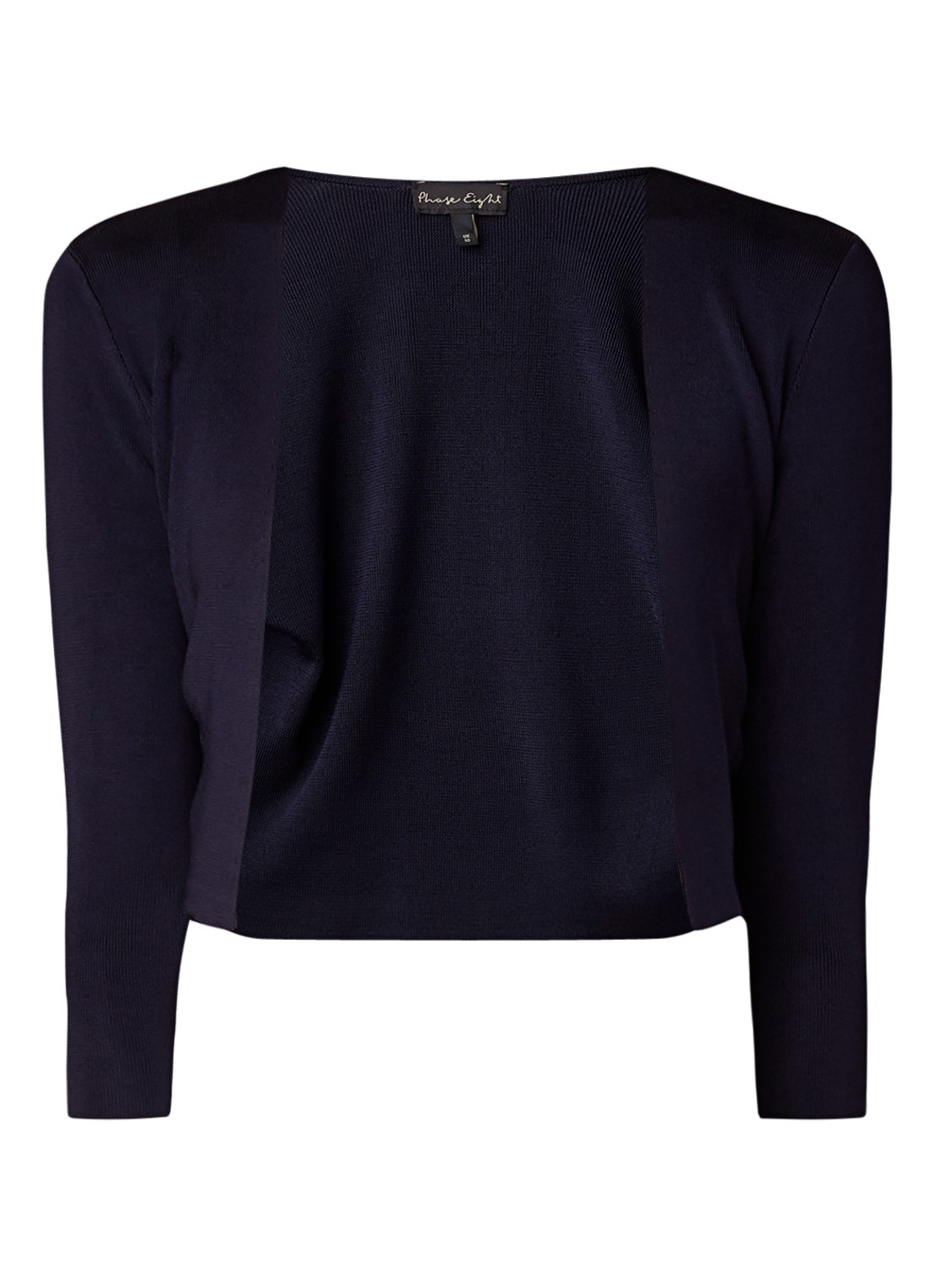 Phase Eight Salma openvallende bolero met stretch - voorkant 2 oranjerood
