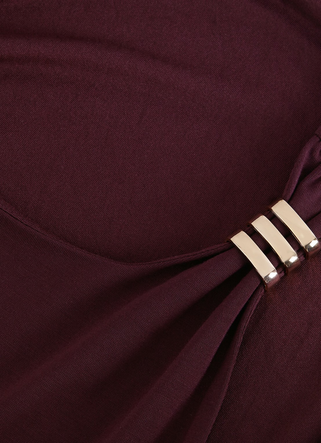 Phase Eight Samie top met asymmetrische hals - detail 8 bordeauxrood