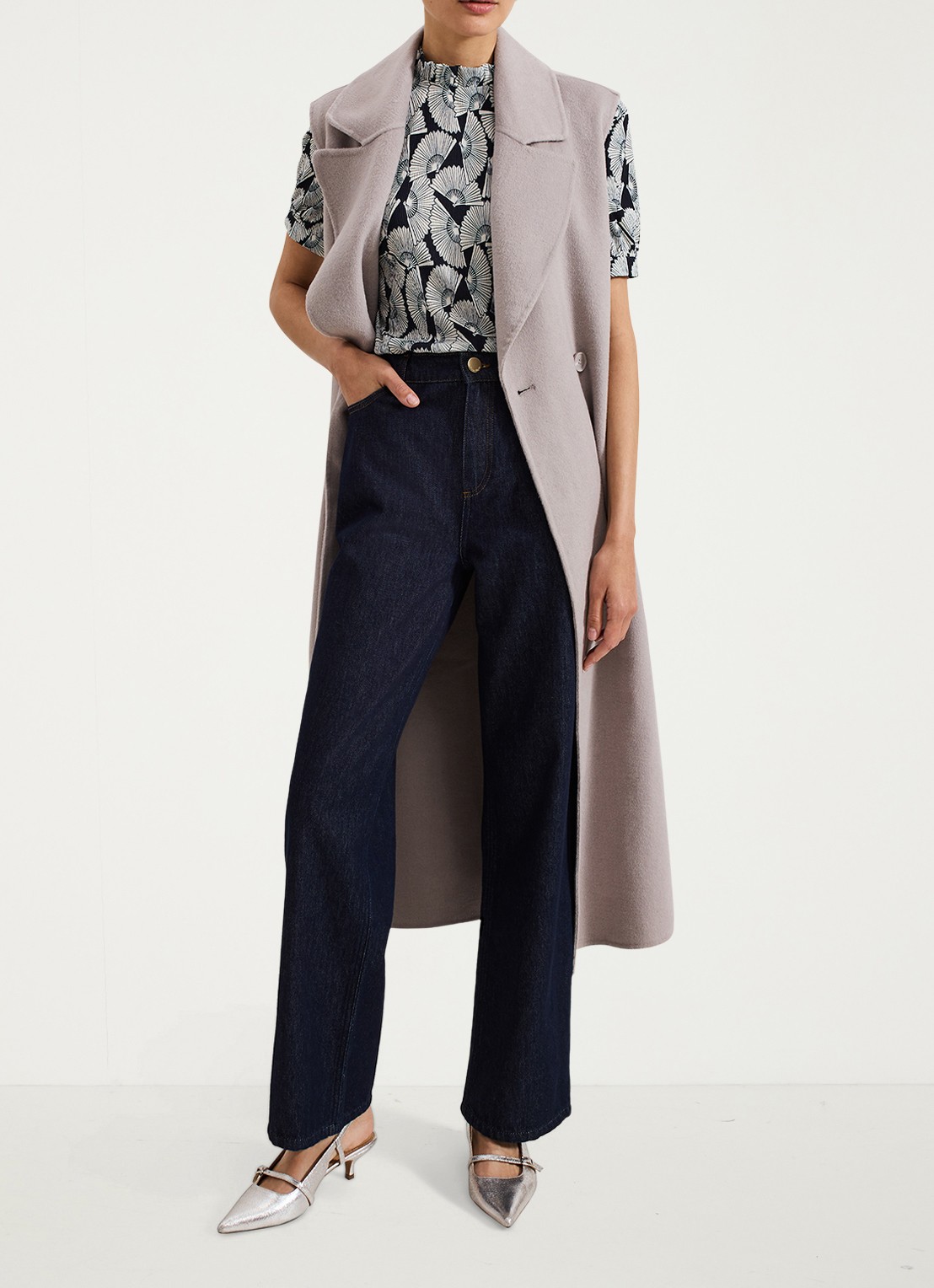 Phase Eight Samiha top met print en structuur - detail 7 blauw