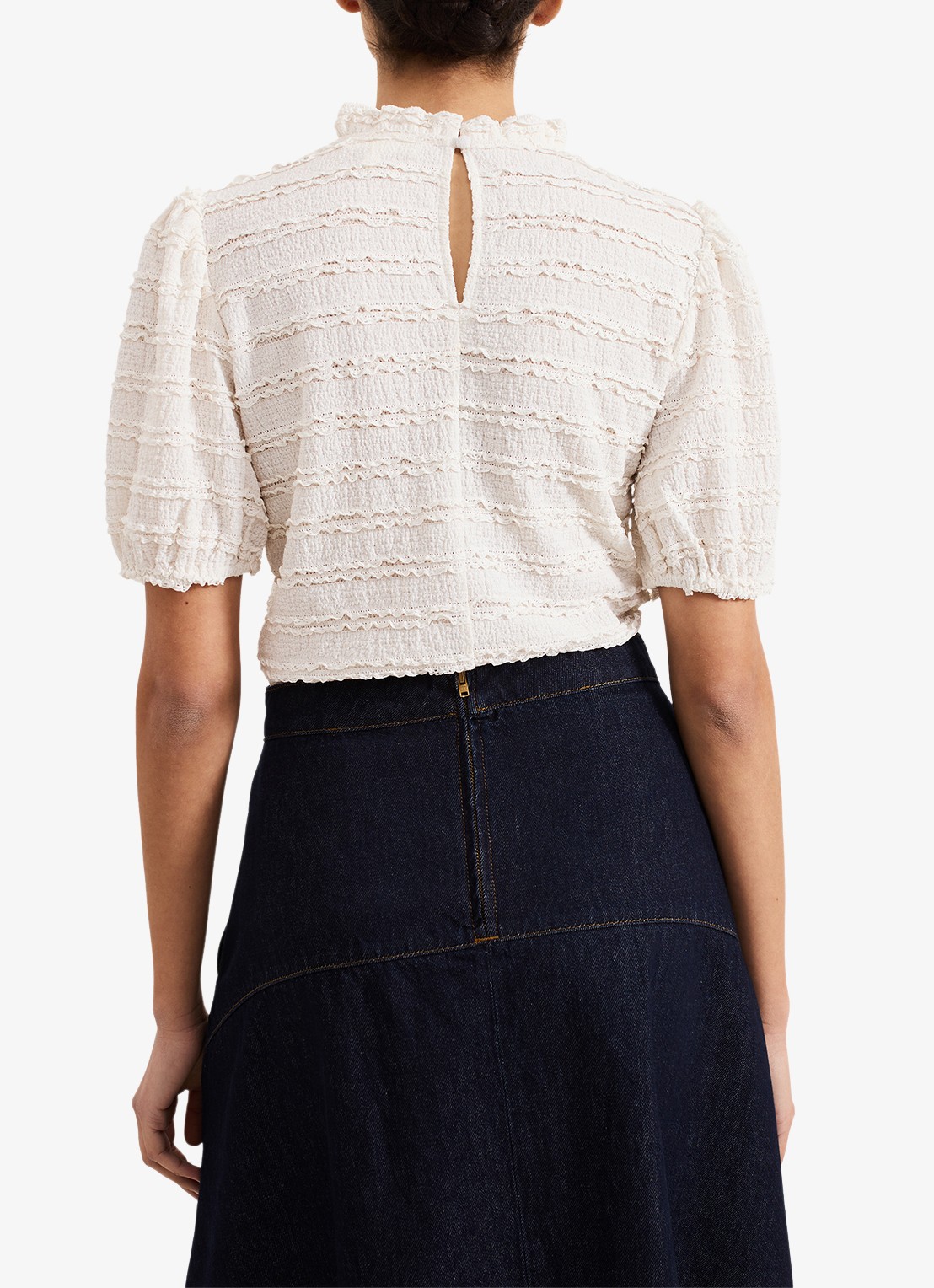Phase Eight Samiha top met structuur  - achterkant 8 gebroken wit