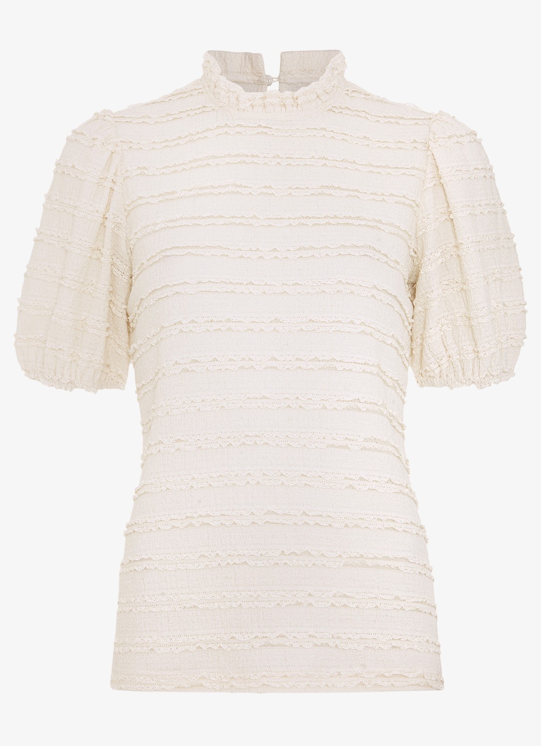 Phase Eight Samiha top met structuur  - voorkant gebroken wit
