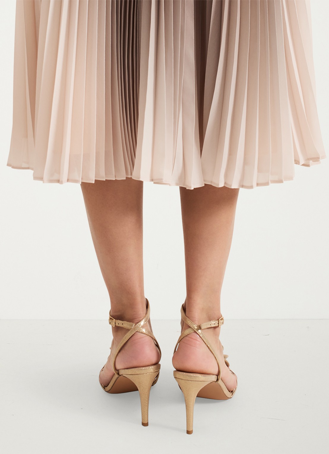 Phase Eight Sandalette met glitter - achterkant 3 goud