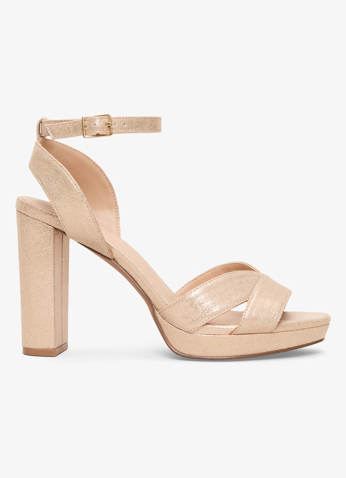 Phase Eight Sandalette met glitter - voorkant lichtroze