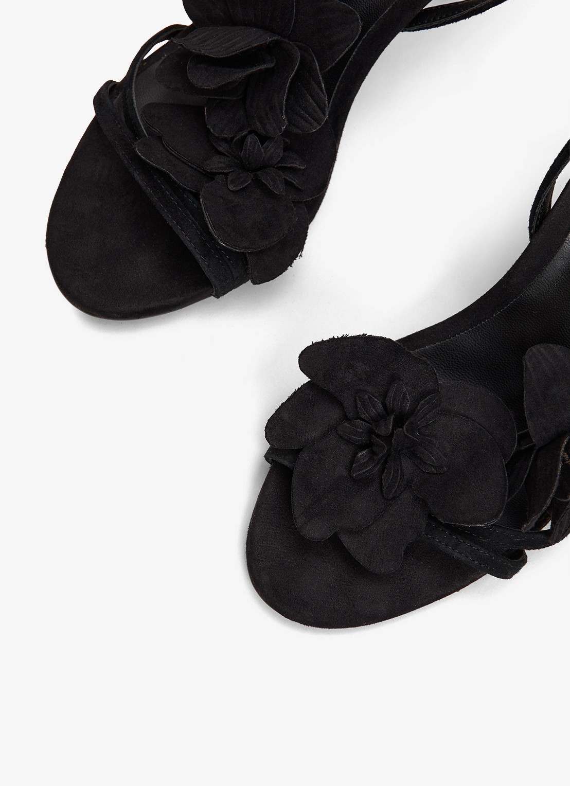 Phase Eight Sandalette van geitensuède met applicatie - detail 3 zwart
