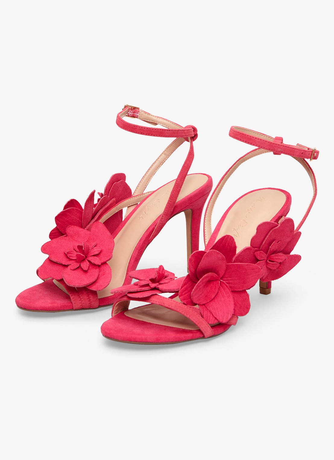 Phase Eight Sandalette van geitensuède met applicatie - detail 3 roze