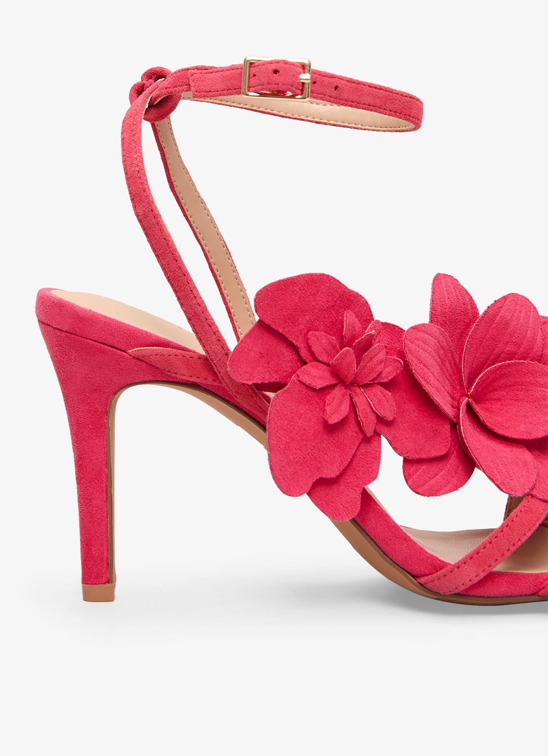 Phase Eight Sandalette van geitensuède met applicatie - detail 5 roze