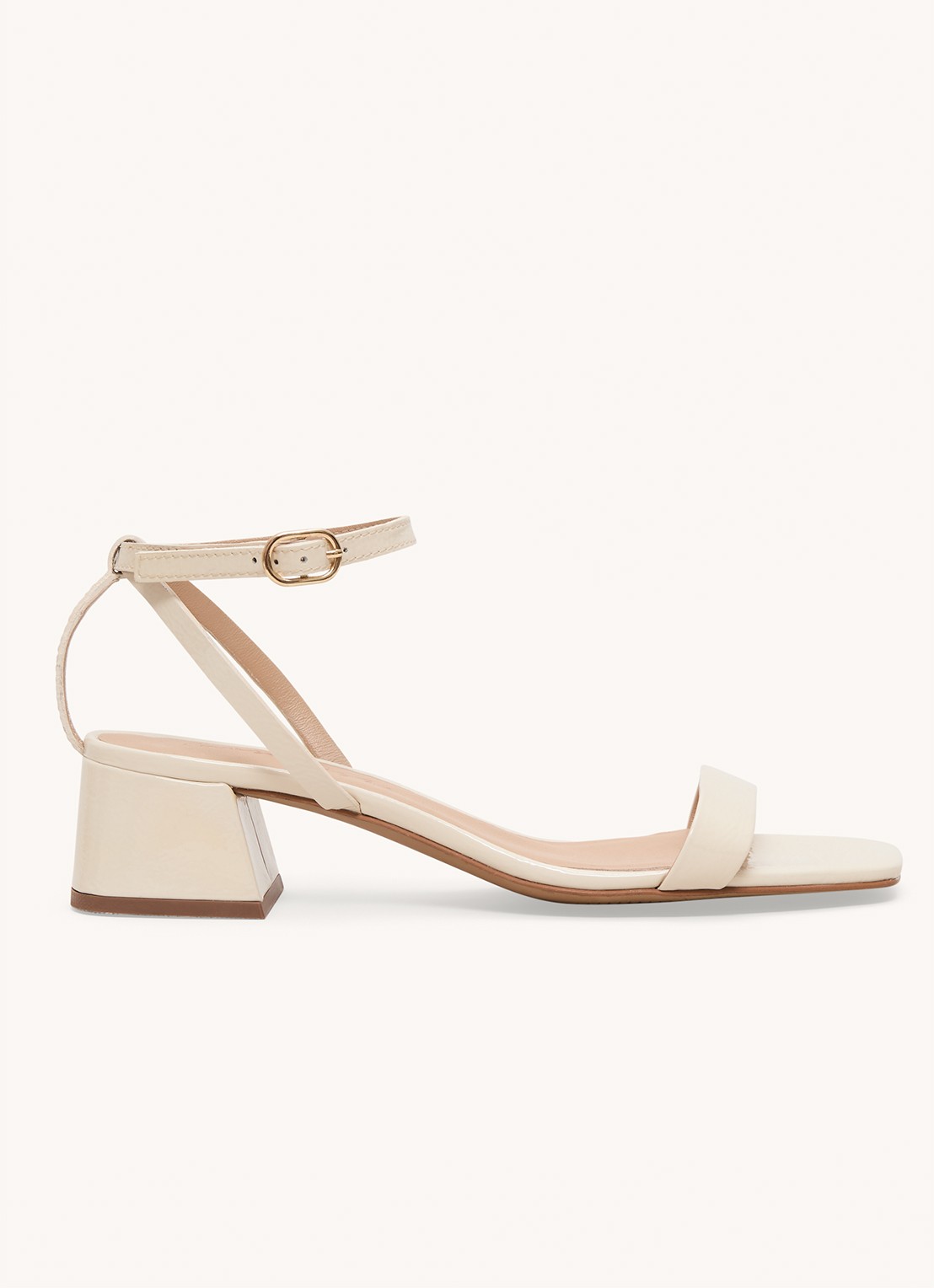 Phase Eight Sandalette van leer - voorkant 6 creme