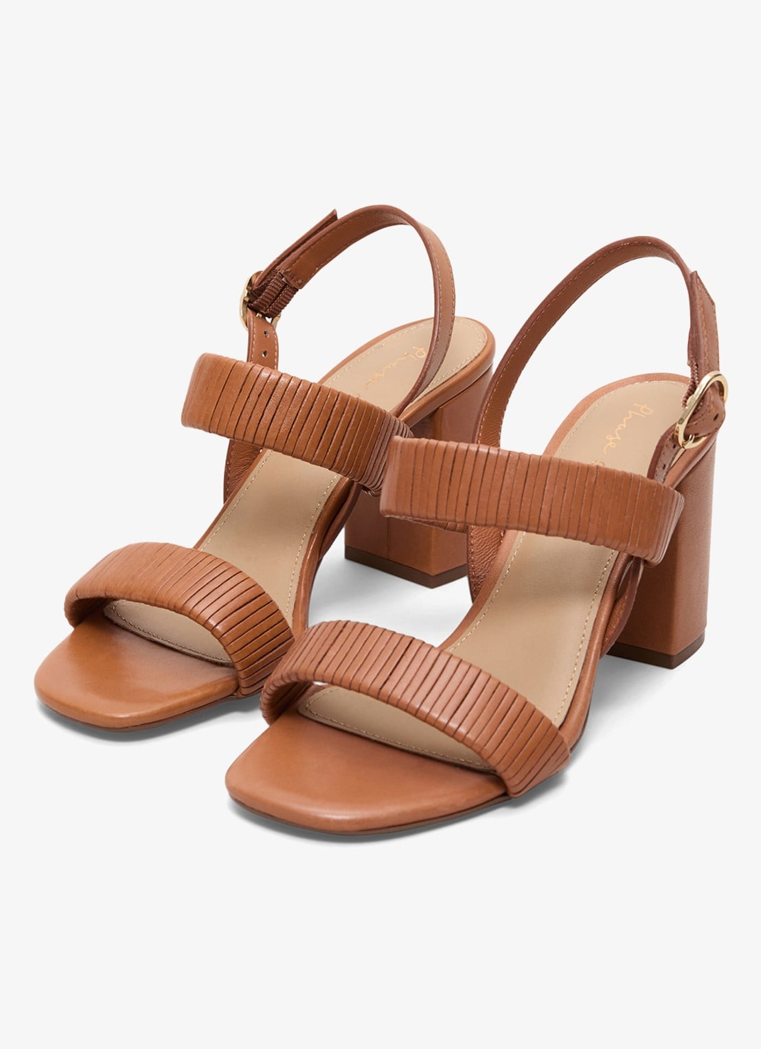 Phase Eight Sandalette van leer - detail bruin