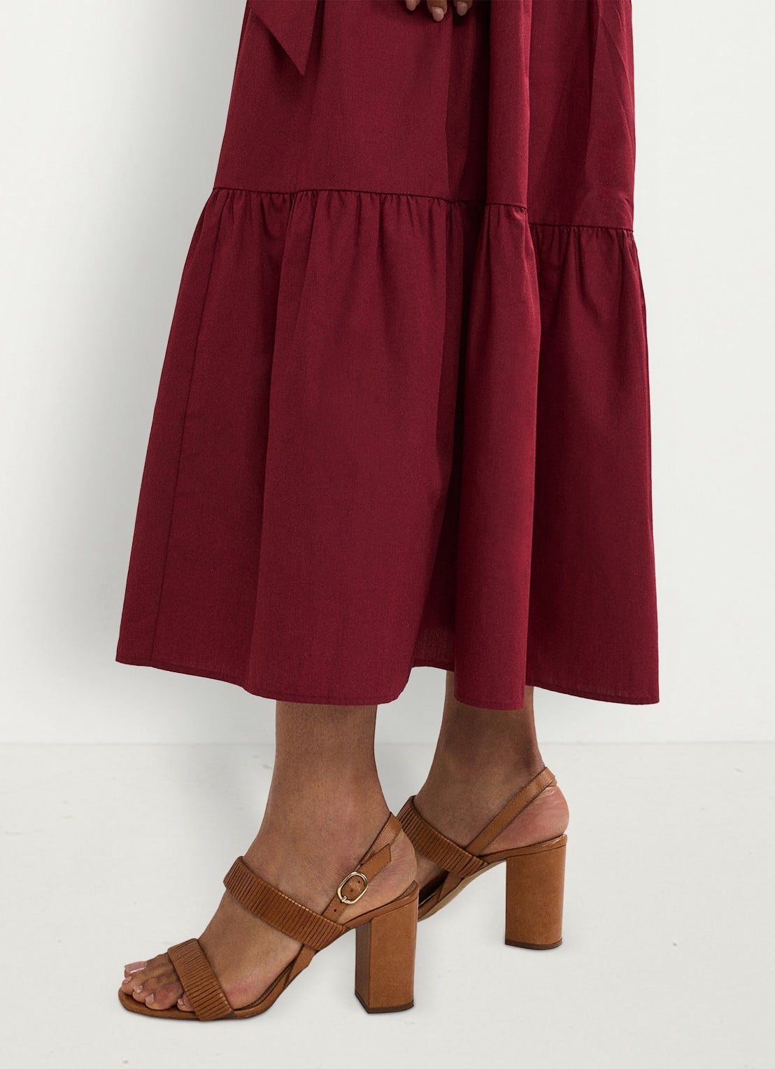 Phase Eight Sandalette van leer - detail 5 bruin