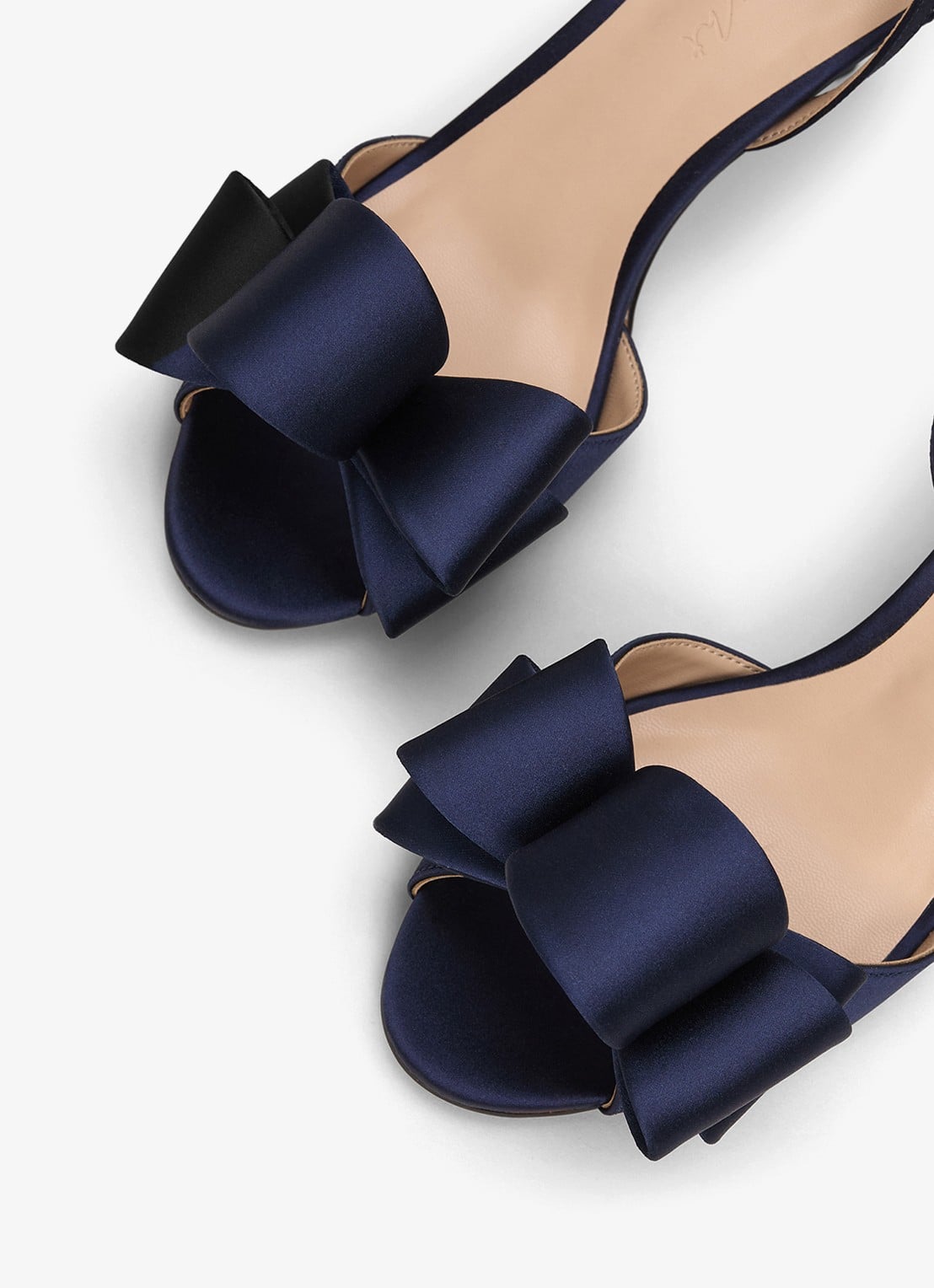 Phase Eight Sandalette van satijn - detail 3 donkerblauw