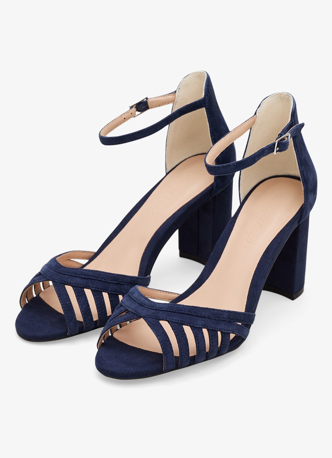 Phase Eight Sandalette van suède - detail donkerblauw