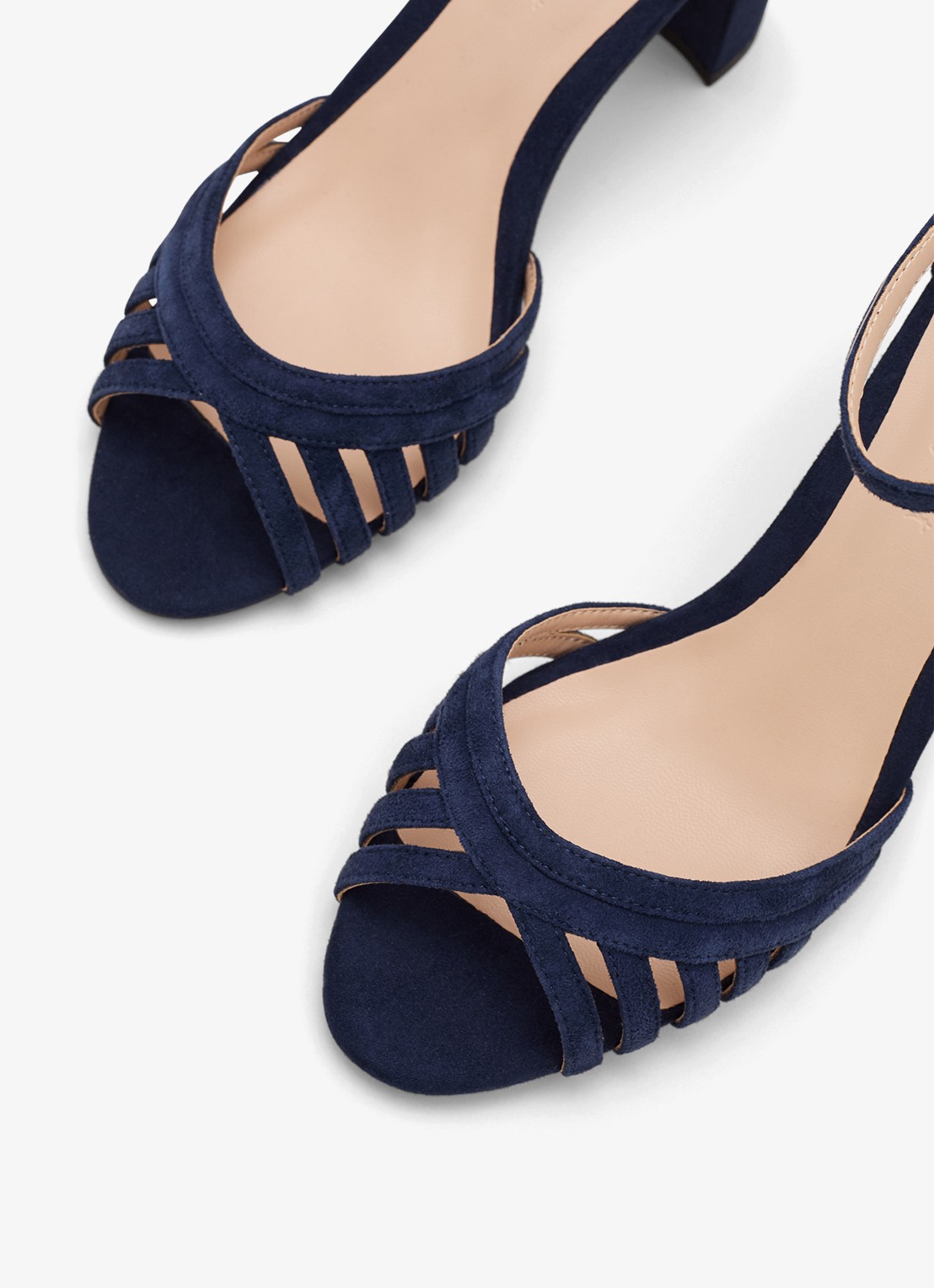 Phase Eight Sandalette van suède - detail 2 donkerblauw