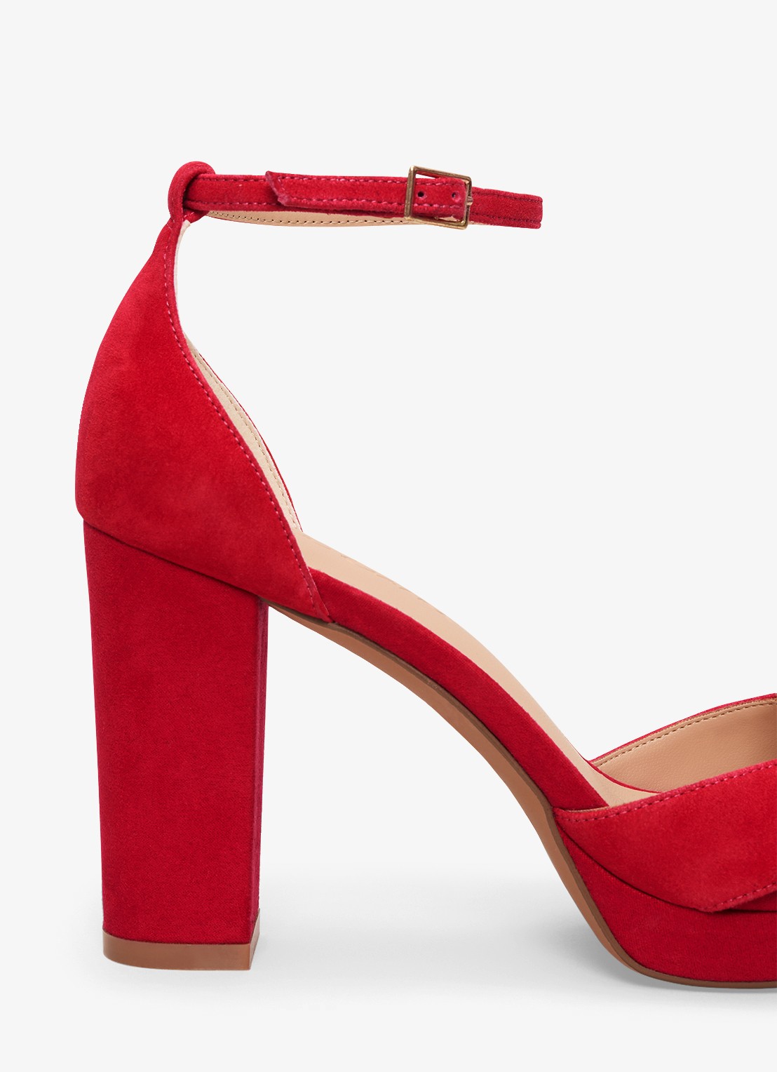Phase Eight Sandalette van suède - achterkant 7 rood