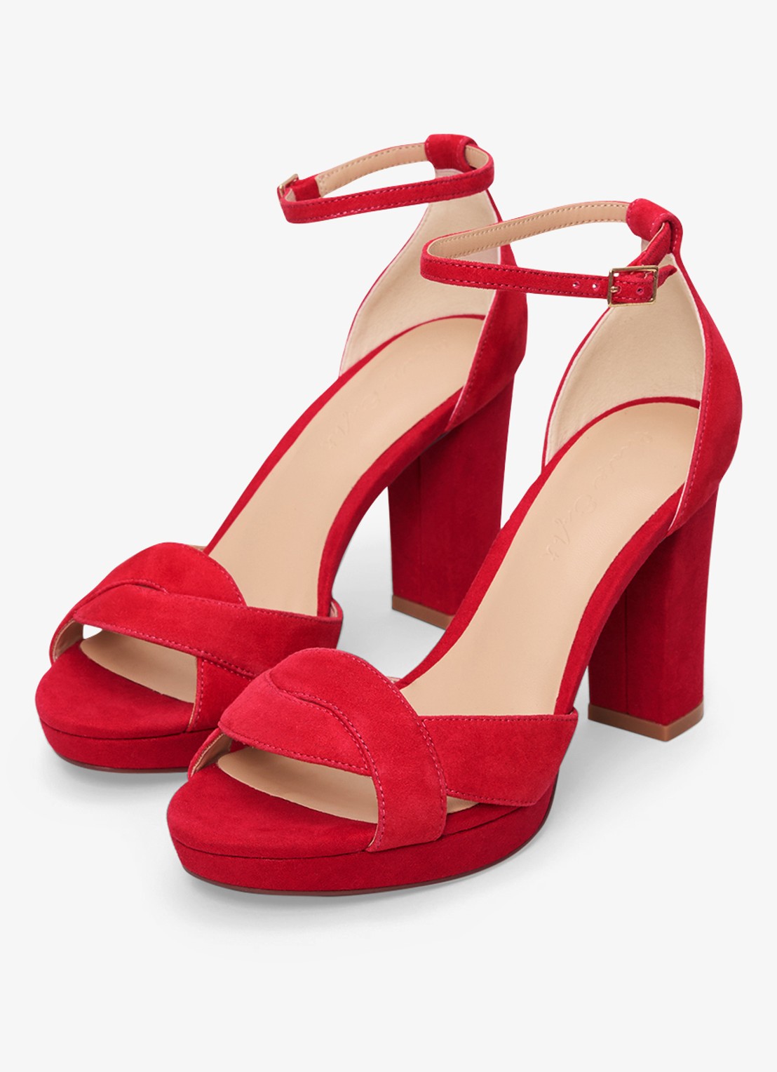 Phase Eight Sandalette van suède - detail 3 rood