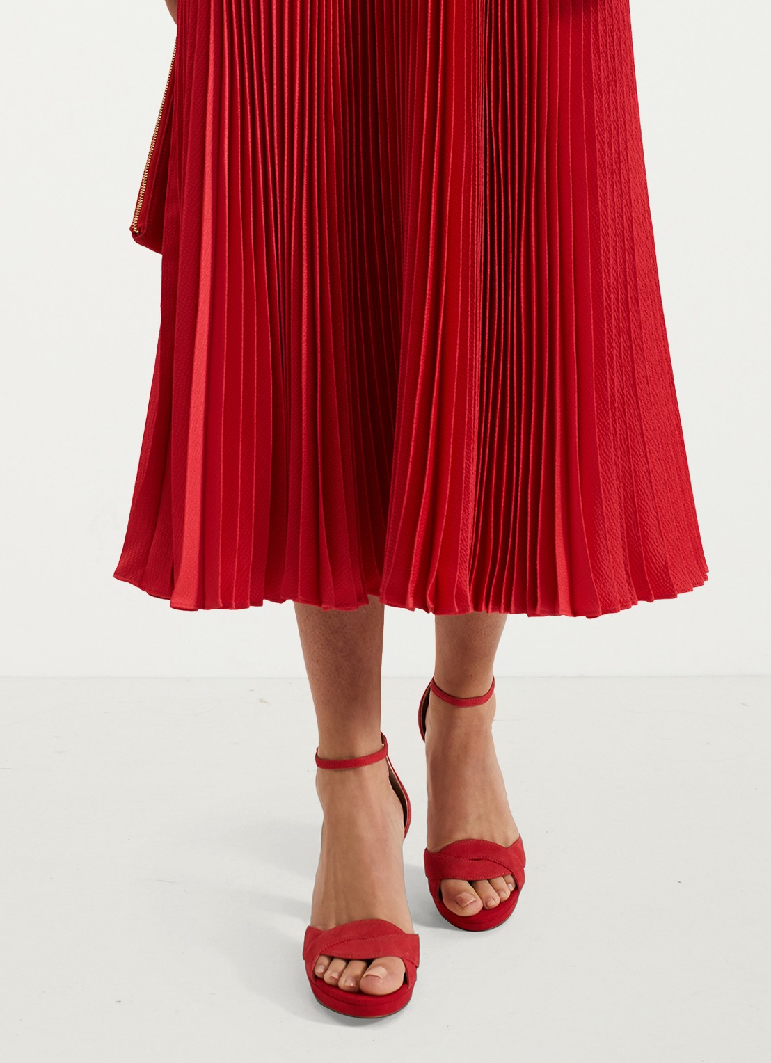 Phase Eight Sandalette van suède - voorkant 2 rood