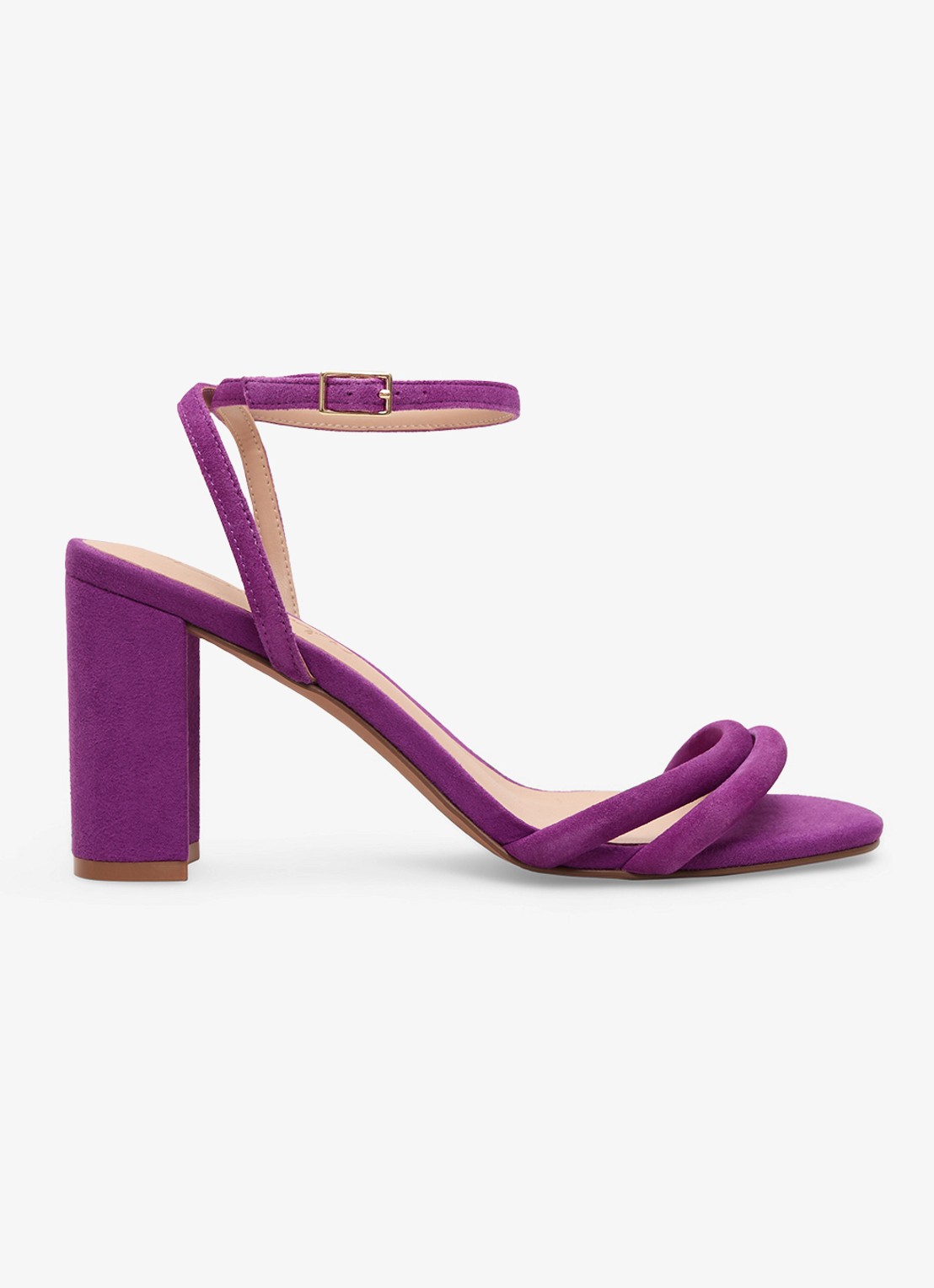 Phase Eight Sandalette van suède - voorkant paars