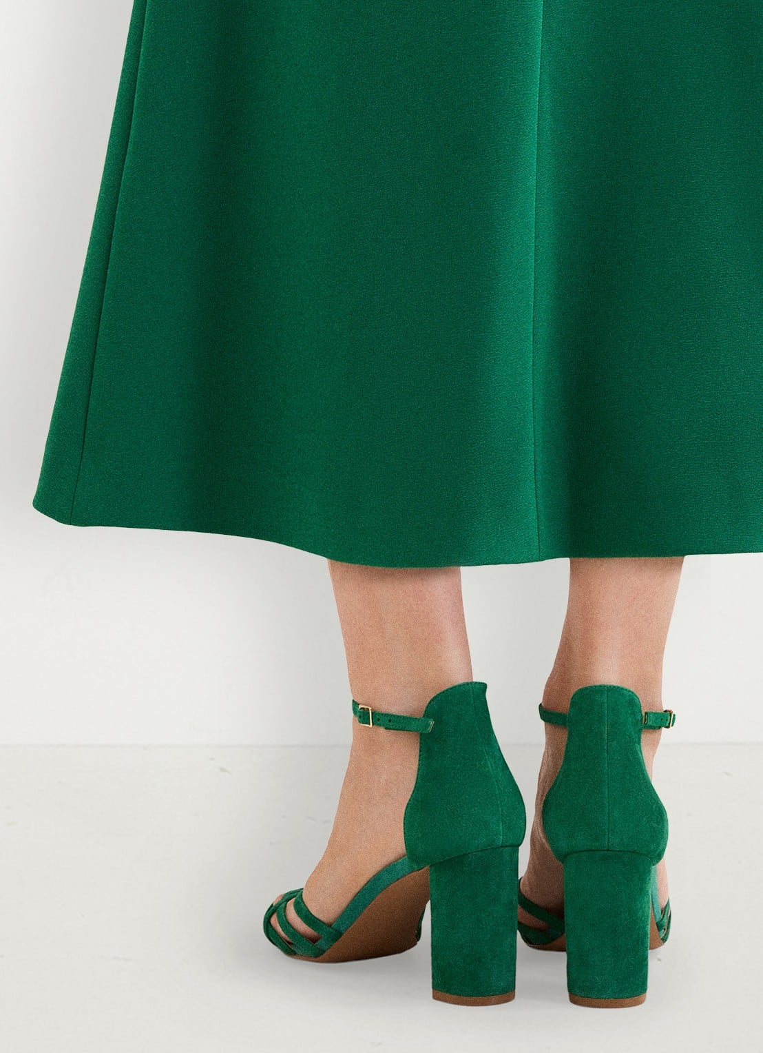 Phase Eight Sandalette van suède - achterkant 6 groen
