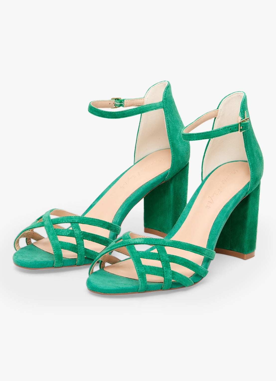 Phase Eight Sandalette van suède - detail groen