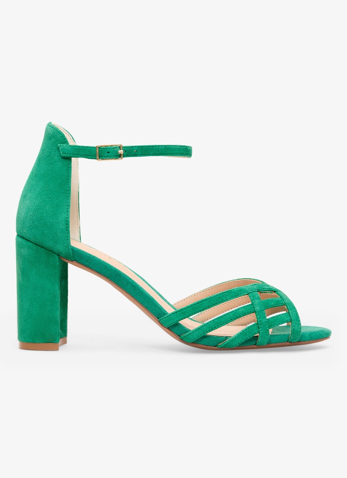 Phase Eight Sandalette van suède - voorkant 4 groen