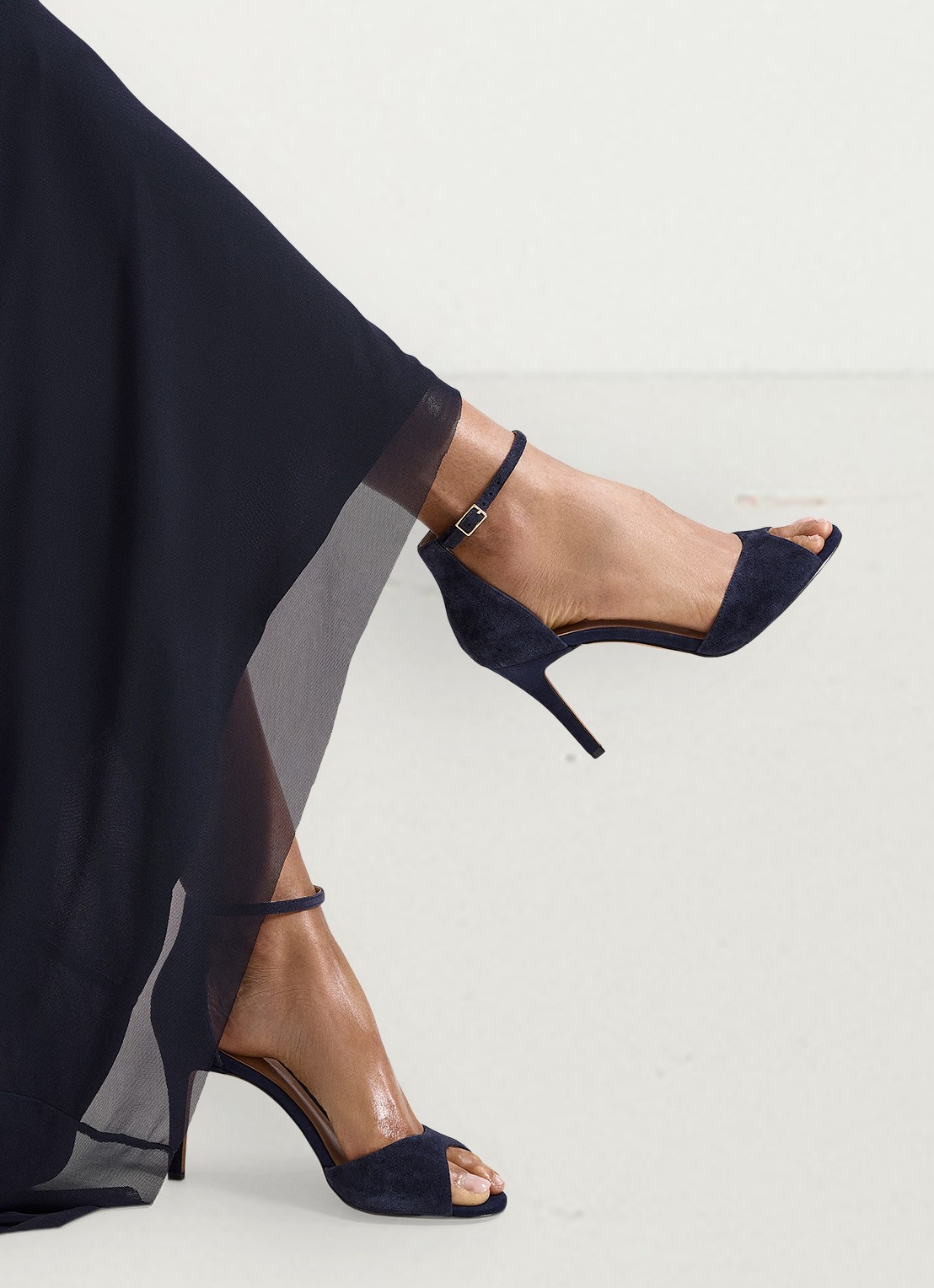 Phase Eight Sandalette van suède - detail 6 donkerblauw