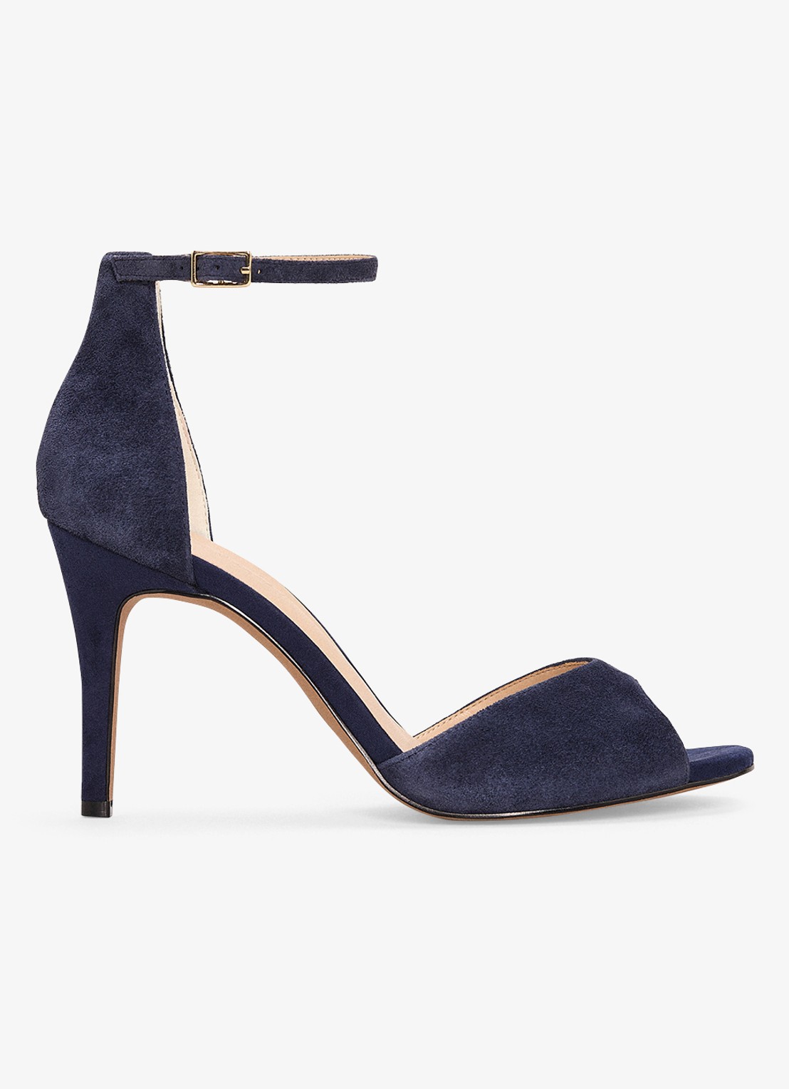 Phase Eight Sandalette van suède - voorkant donkerblauw