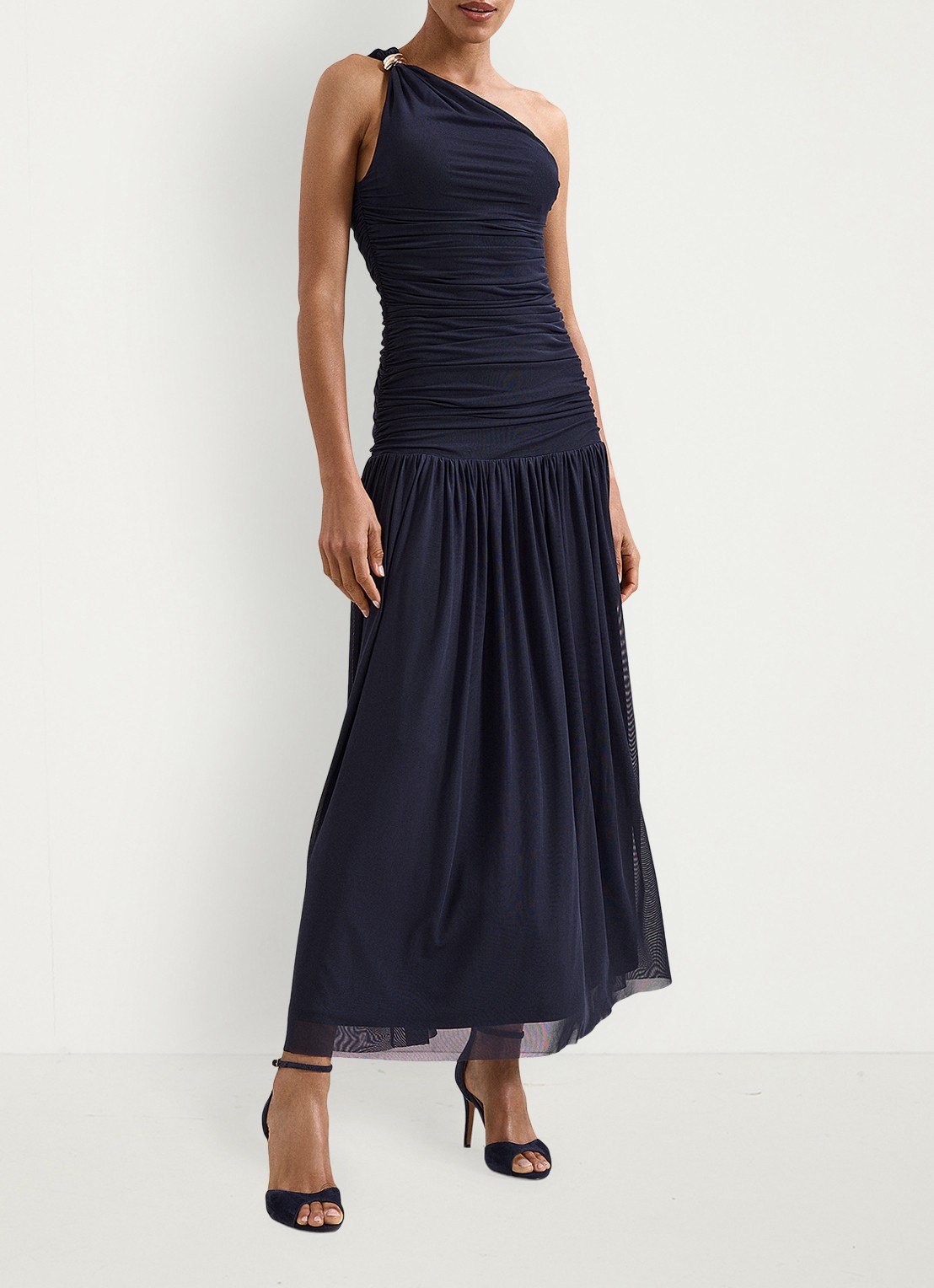 Phase Eight Sandalette van suède - voorkant 2 donkerblauw