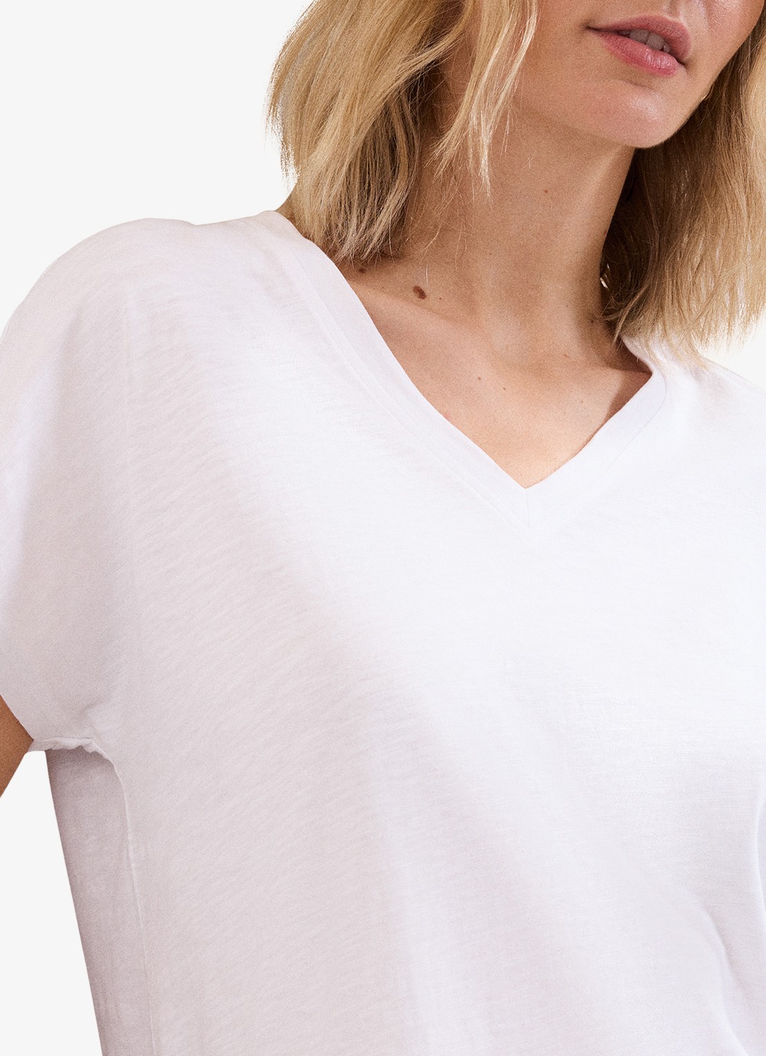 Phase Eight Saphiya t-shirt van katoen - detail 2 wit