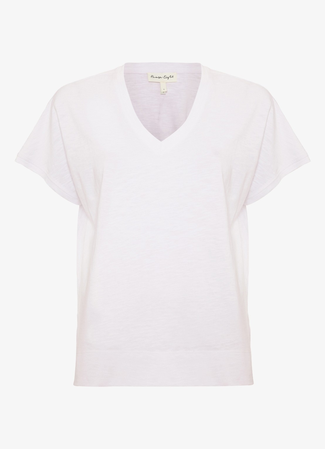 Phase Eight Saphiya t-shirt van katoen - voorkant 6 wit