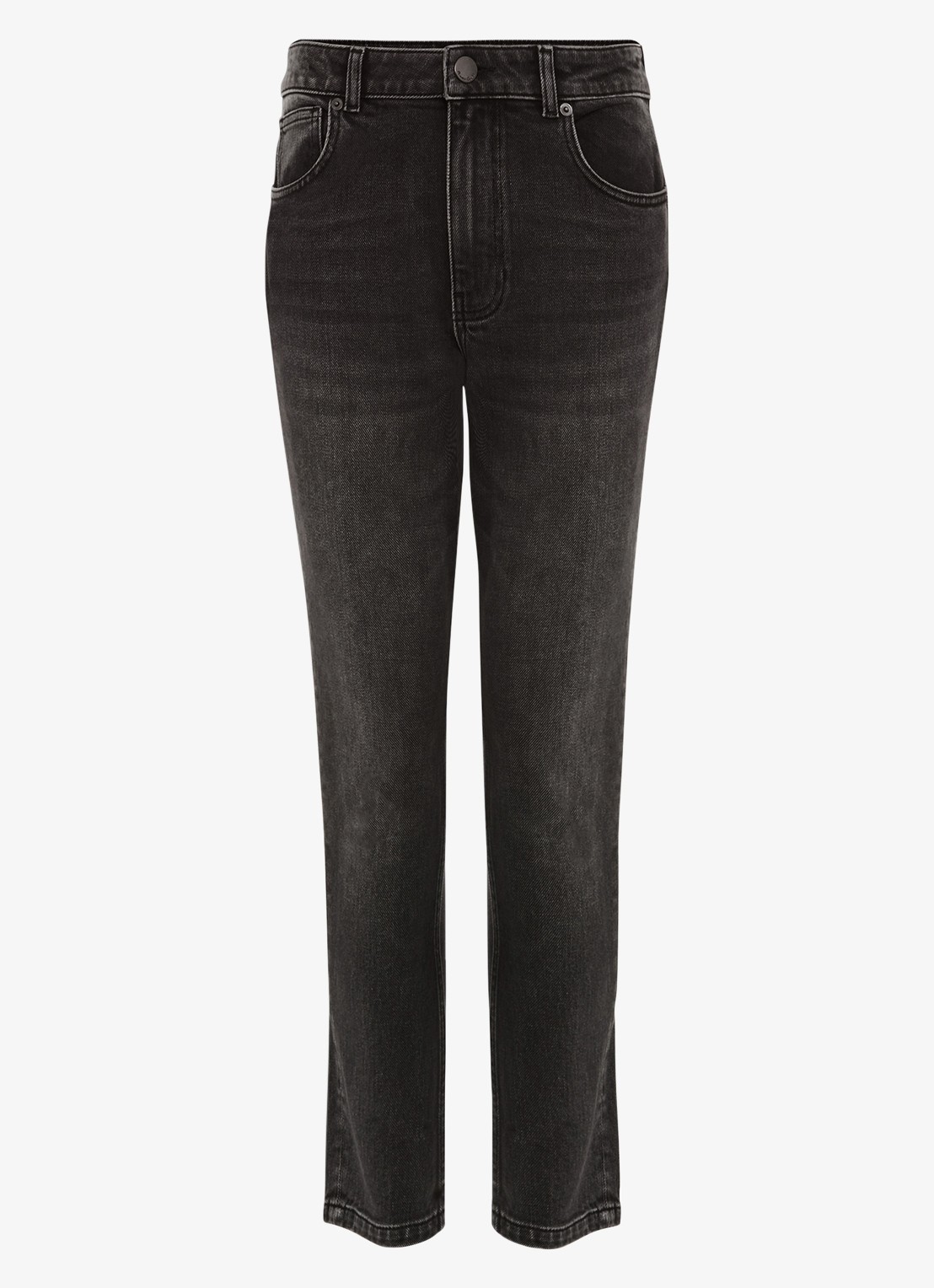 Phase Eight Sara mid waist slim fit jeans met gekleurde wassing - voorkant zwart