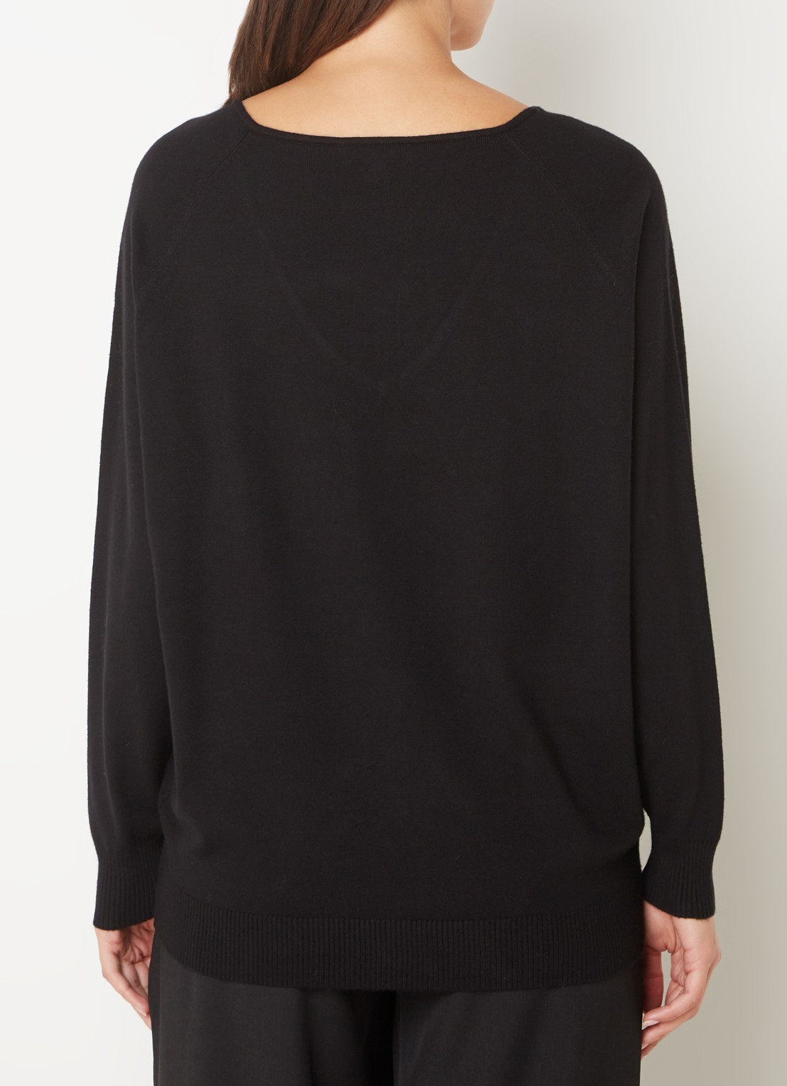Phase Eight Senita fijngebreide pullover met stretch  - achterkant 4 zwart