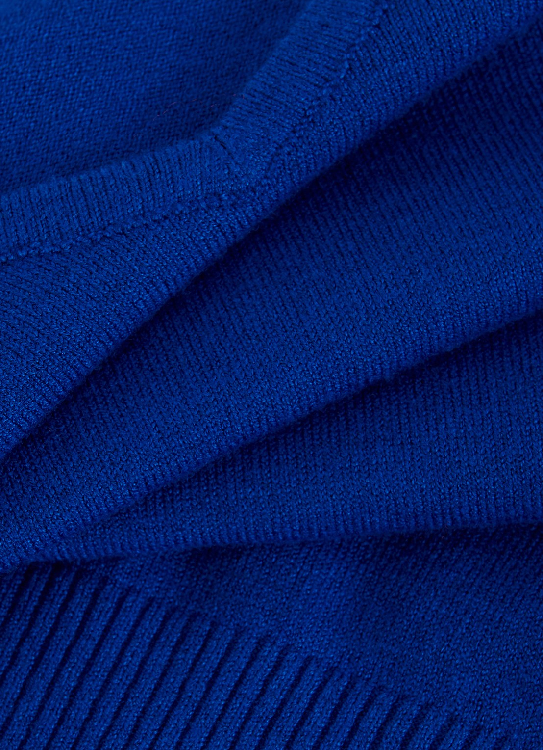 Phase Eight Senita fijngebreide trui met V-hals - detail 5 blauw