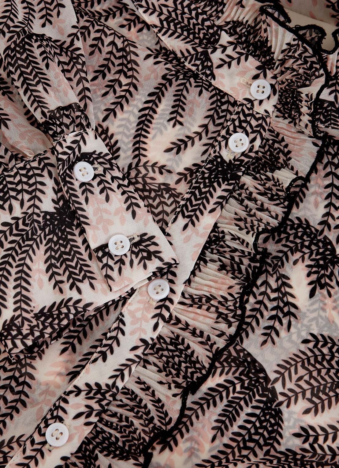 Phase Eight Serena blouse met bladprint - detail 8 creme