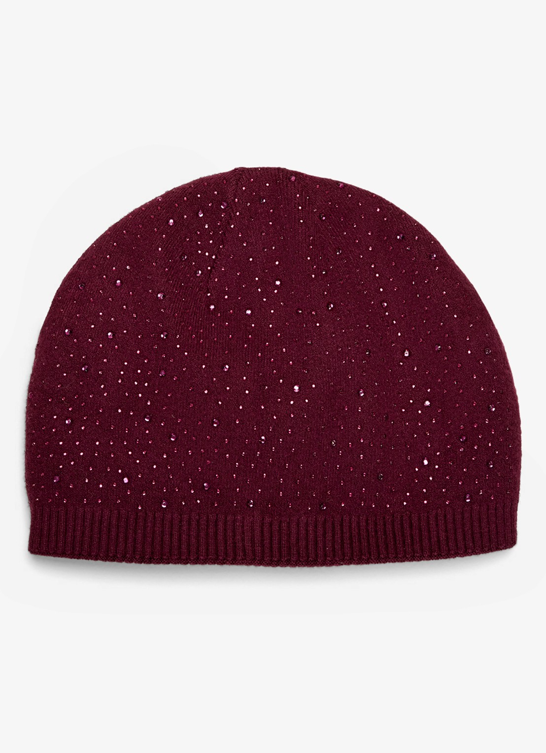 Phase Eight Set van sjaal en muts met strass 2-delig - voorkant bordeauxrood