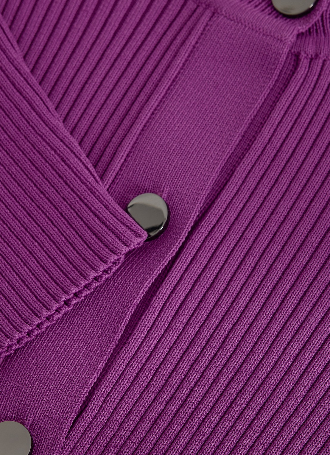 Phase Eight Sharna ribgebreid vest - detail 7 paars