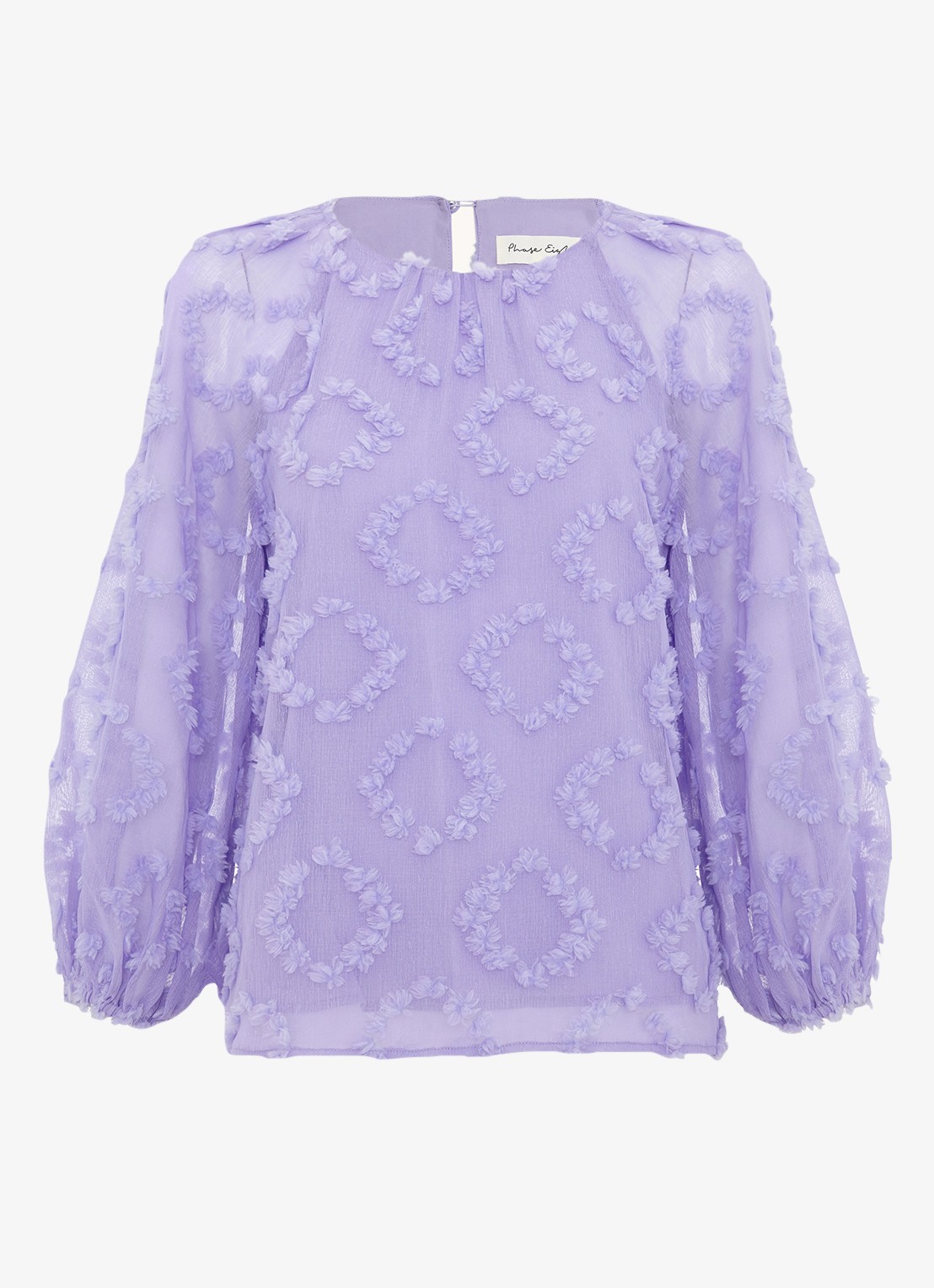 Phase Eight Shayla tuniek met structuur - voorkant 7 paars