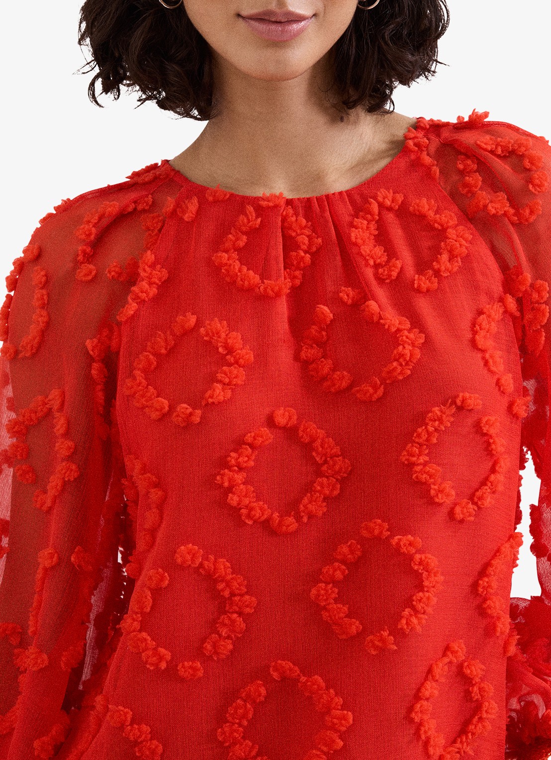 Phase Eight Shayla tuniek met structuur - detail 3 rood