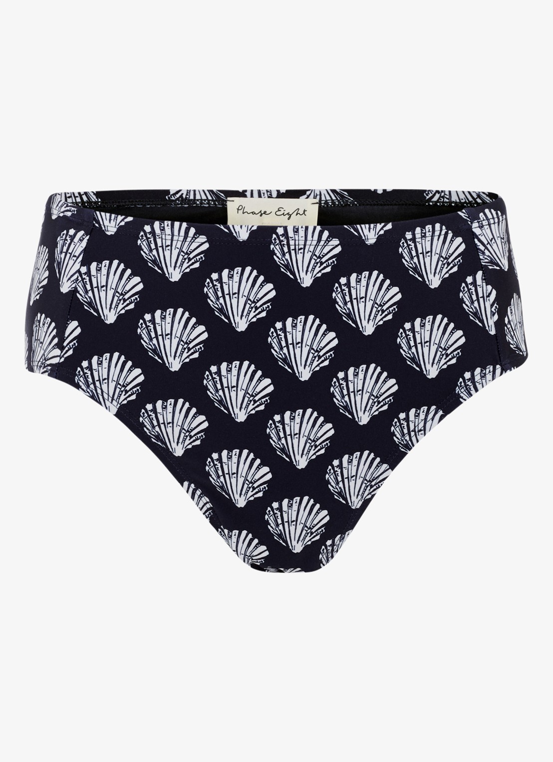 Phase Eight Shell bikinislip met print - voorkant donkerblauw