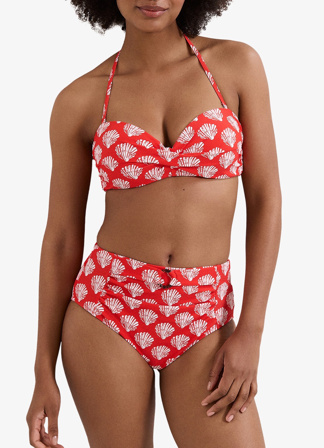 Phase Eight Shell bikinitop met print - detail rood