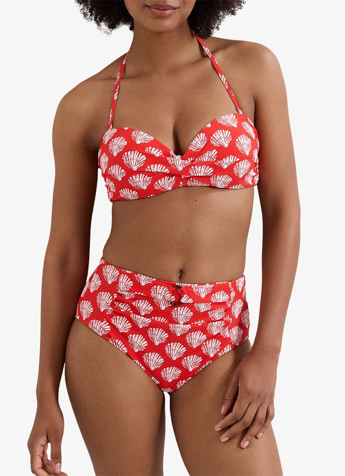 Phase Eight Shell high waisted bikinislip met print - detail 4 rood