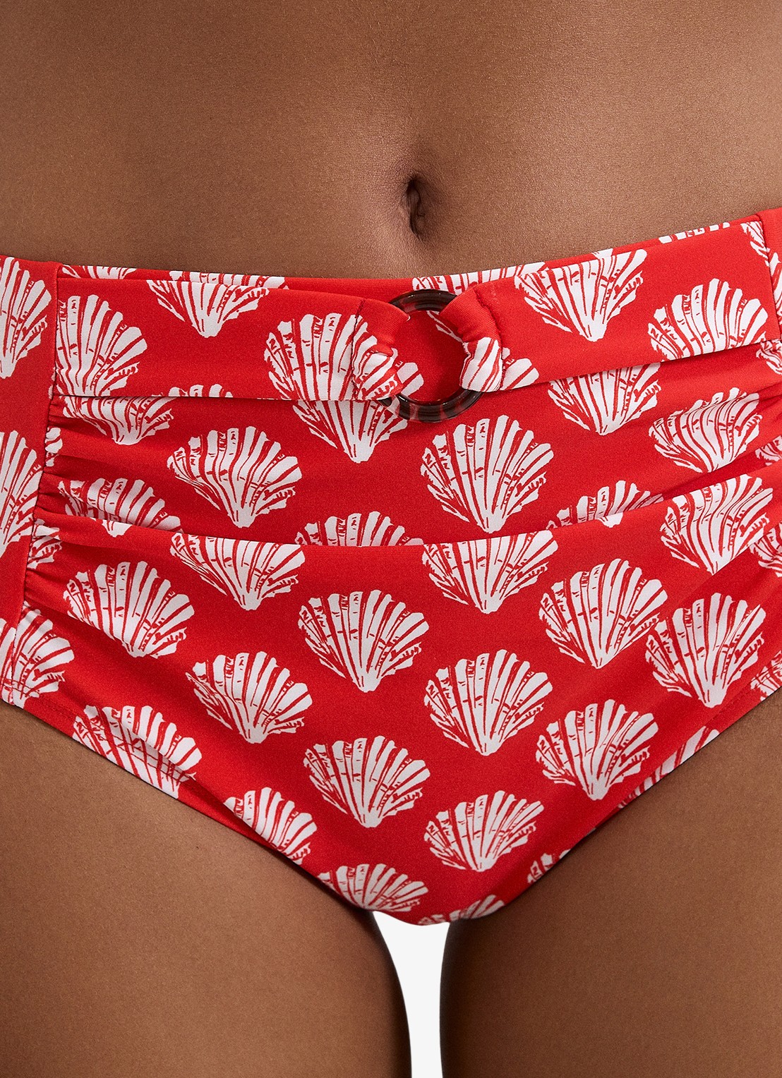 Phase Eight Shell high waisted bikinislip met print - detail 5 rood