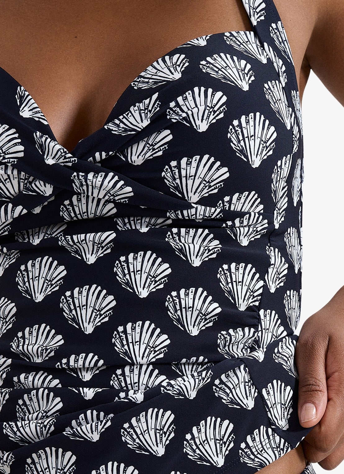 Phase Eight Shell tankini met print - detail 4 donkerblauw