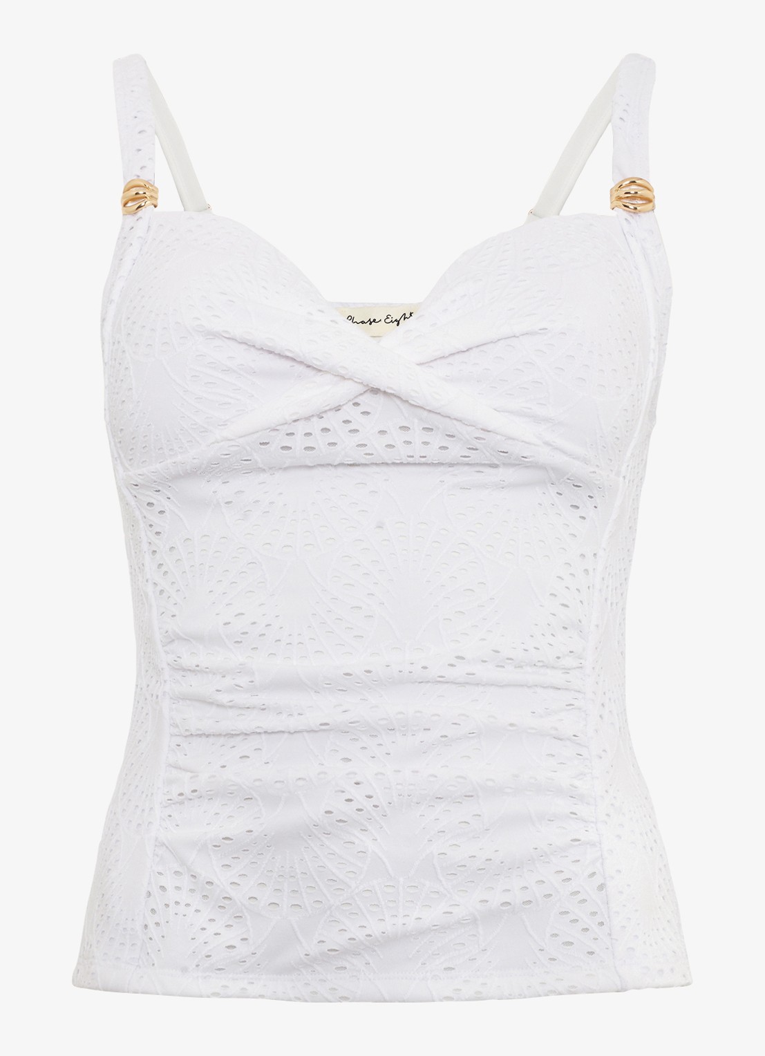 Phase Eight Shell tankini met structuur - voorkant 2 wit
