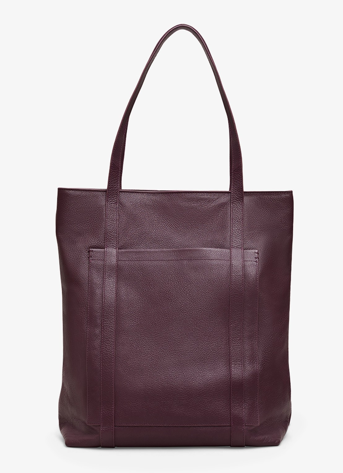 Phase Eight Shopper van leer - voorkant donkerrood